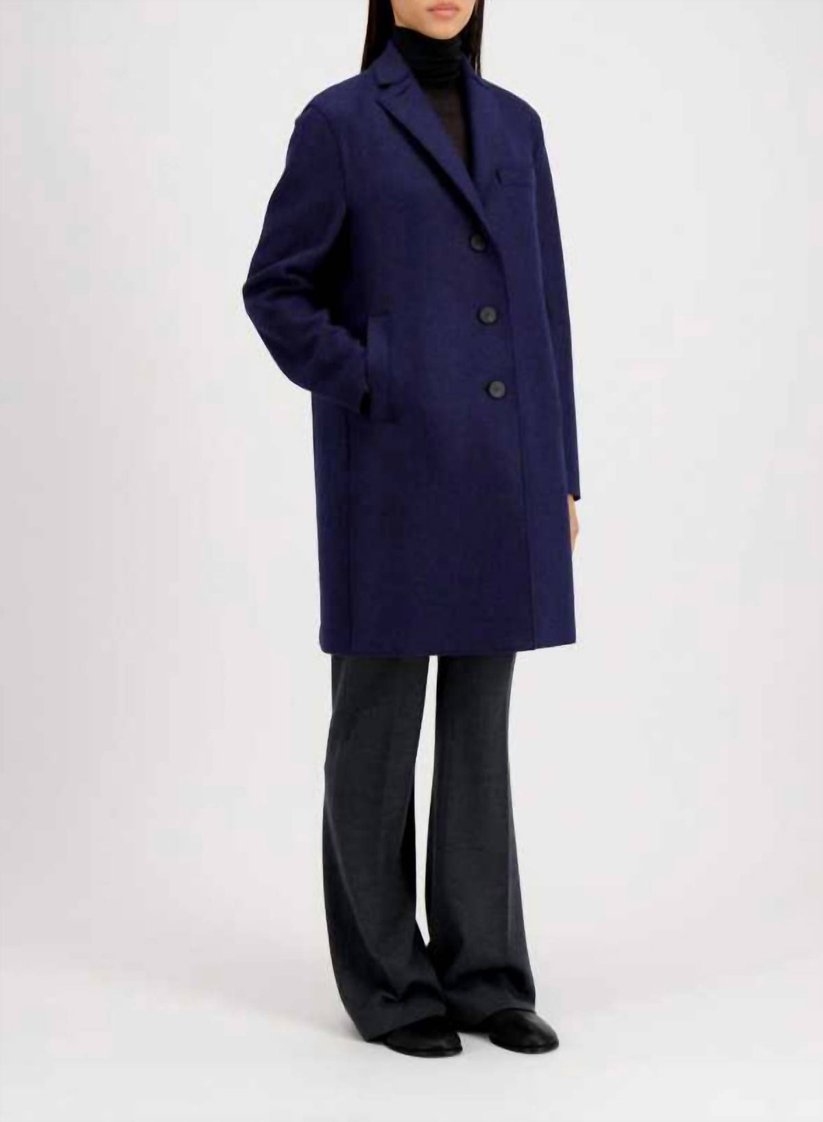 Pressed Wool Top Coat