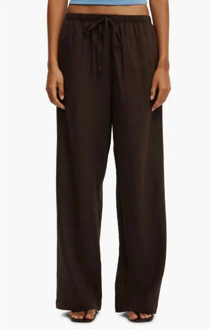 Pull-on Wide Leg Linen Pants