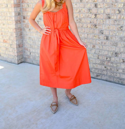 Classic Poplin Midi Dress