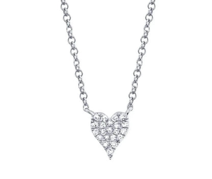 House of India - Women's Paved Small Heart Necklace - Rack Hunt
