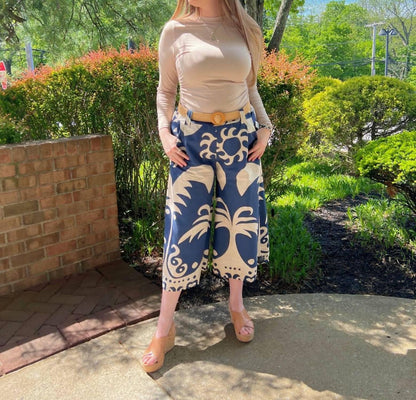 Angela Mara - Pull On Belted Flare Pant - Rack Hunt