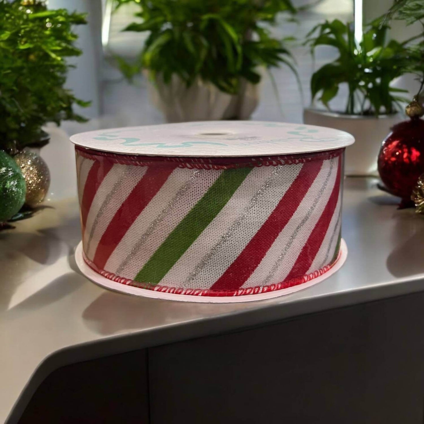 Burton + Burton - Red & Green Glitter Ribbon - Rack Hunt -