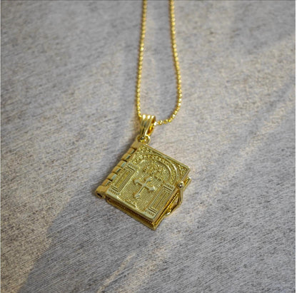 Women's The Lord's Prayer Locket Necklace
