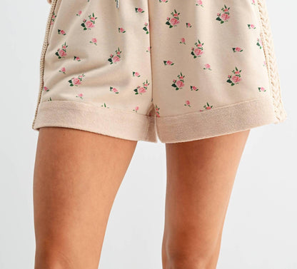 Floral Short Sleeve Top and Shorts Set
