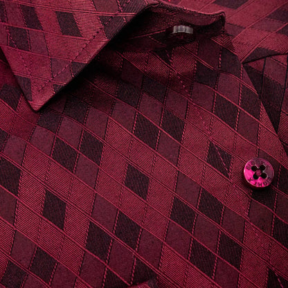 Men's Argyle Jacquard Button Down Shirt