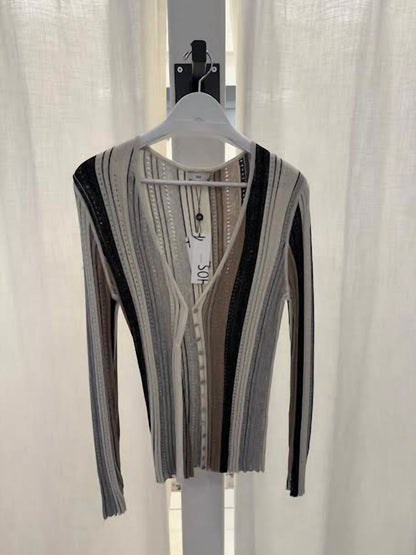 Women's Vertical Stripe Cardigan