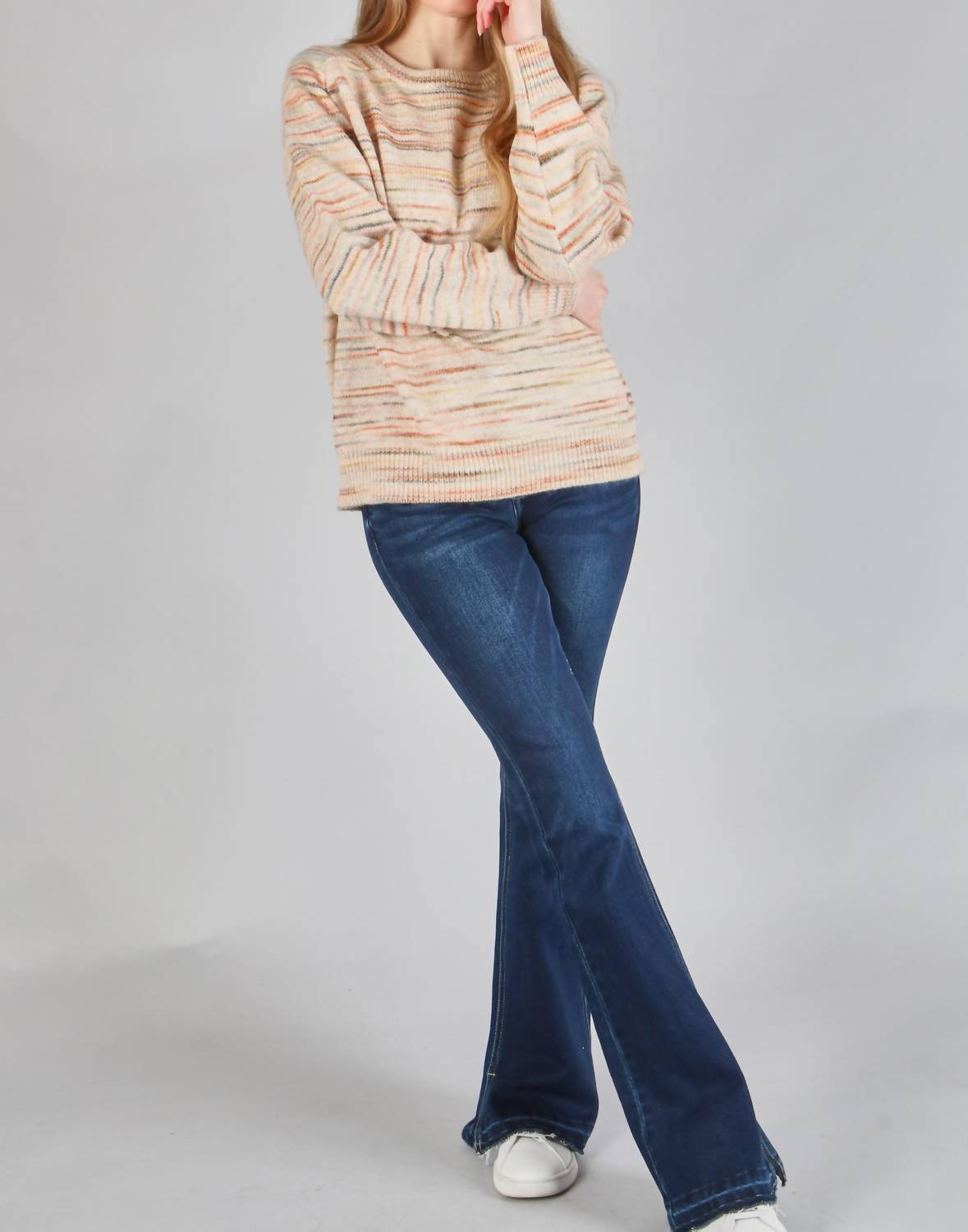 Heathered Knit Sweater