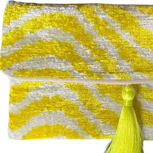 Ayca - Women's Silk Velvet Ikat Clutch - Rack Hunt -