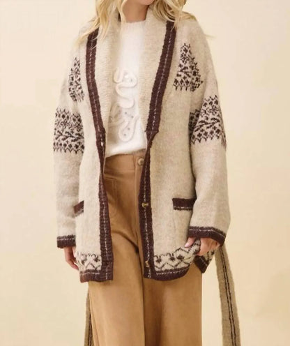 LOVELO - Fuzzy Knit Belted Cardigan - Rack Hunt