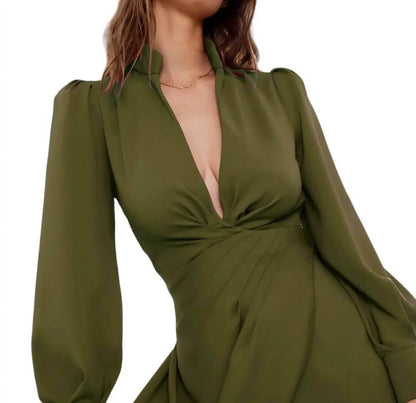Deity - Deep V Draped Mini Dress - Rack Hunt
