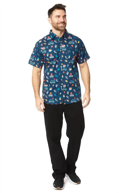 Hawks Bay - Printed Woven Fun Cars Print Short Sleeve Shirt - Rack Hunt