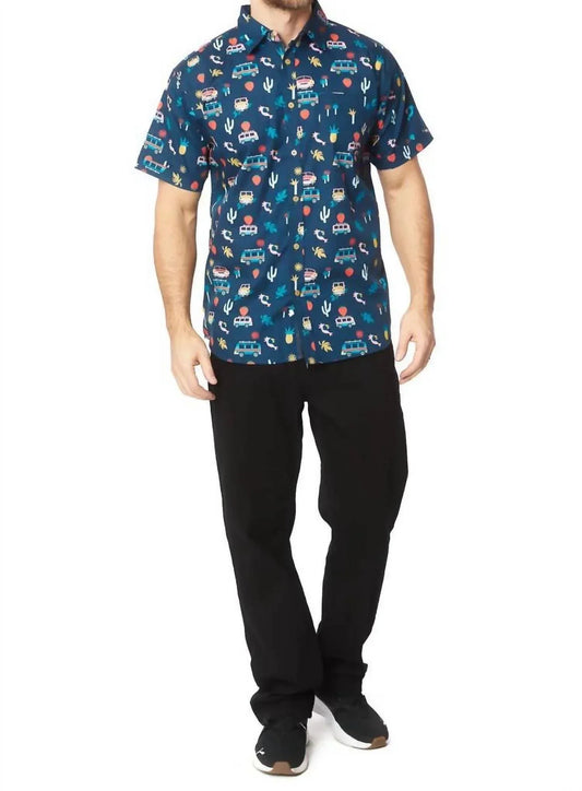 Hawks Bay - Printed Woven Fun Cars Print Short Sleeve Shirt - Rack Hunt