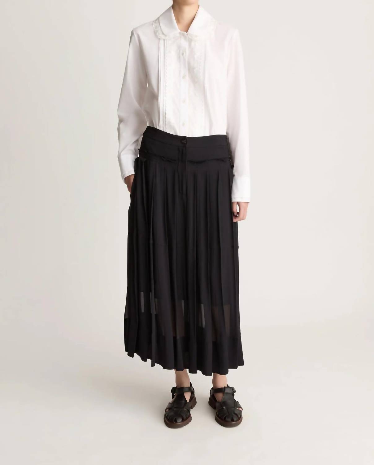 Sofia Pleated Midi Skirt