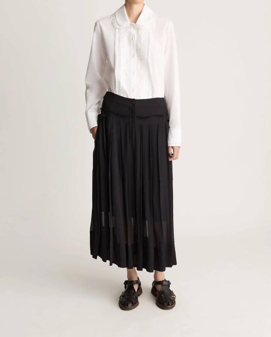 Sofia Pleated Midi Skirt