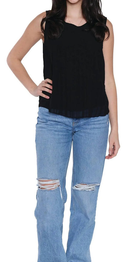 Papa Fashions - Chloe Scoop Neck Sleeveless Tank - Rack Hunt