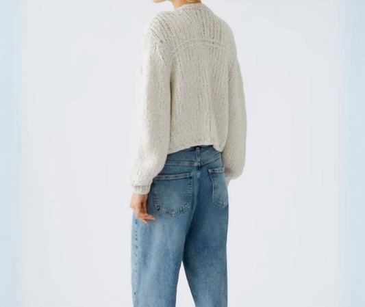 Wool Knit Jewel Buttons Cardigan