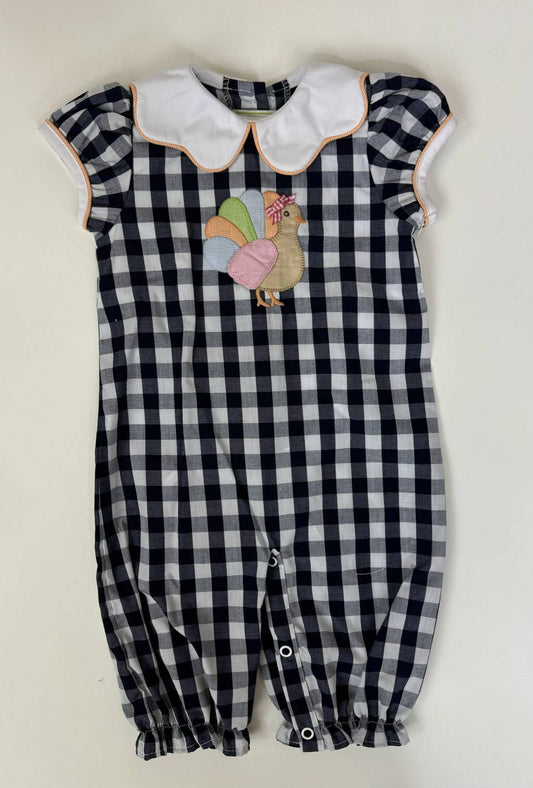 Girl's Turkey Bubble Romper