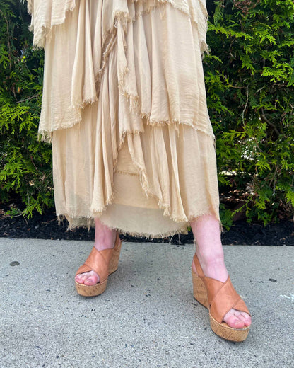 Deep V Sequin Neck Sleeveless Maxi Dress