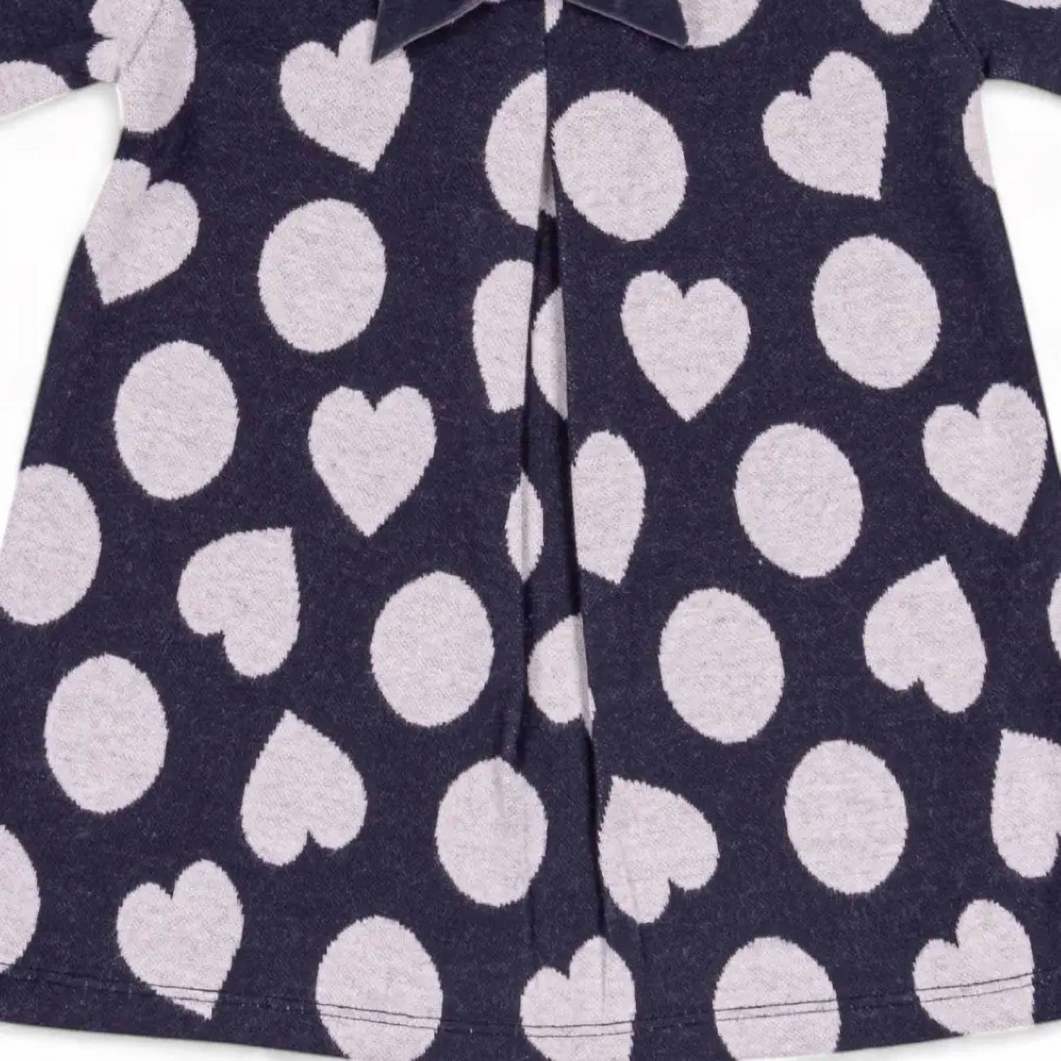 EMC - Girl's Yarn Dyed Knit Dress With Hearts And Bow - Rack Hunt -