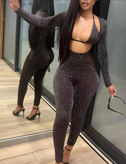 Still That Girl Jumpsuit With Bra