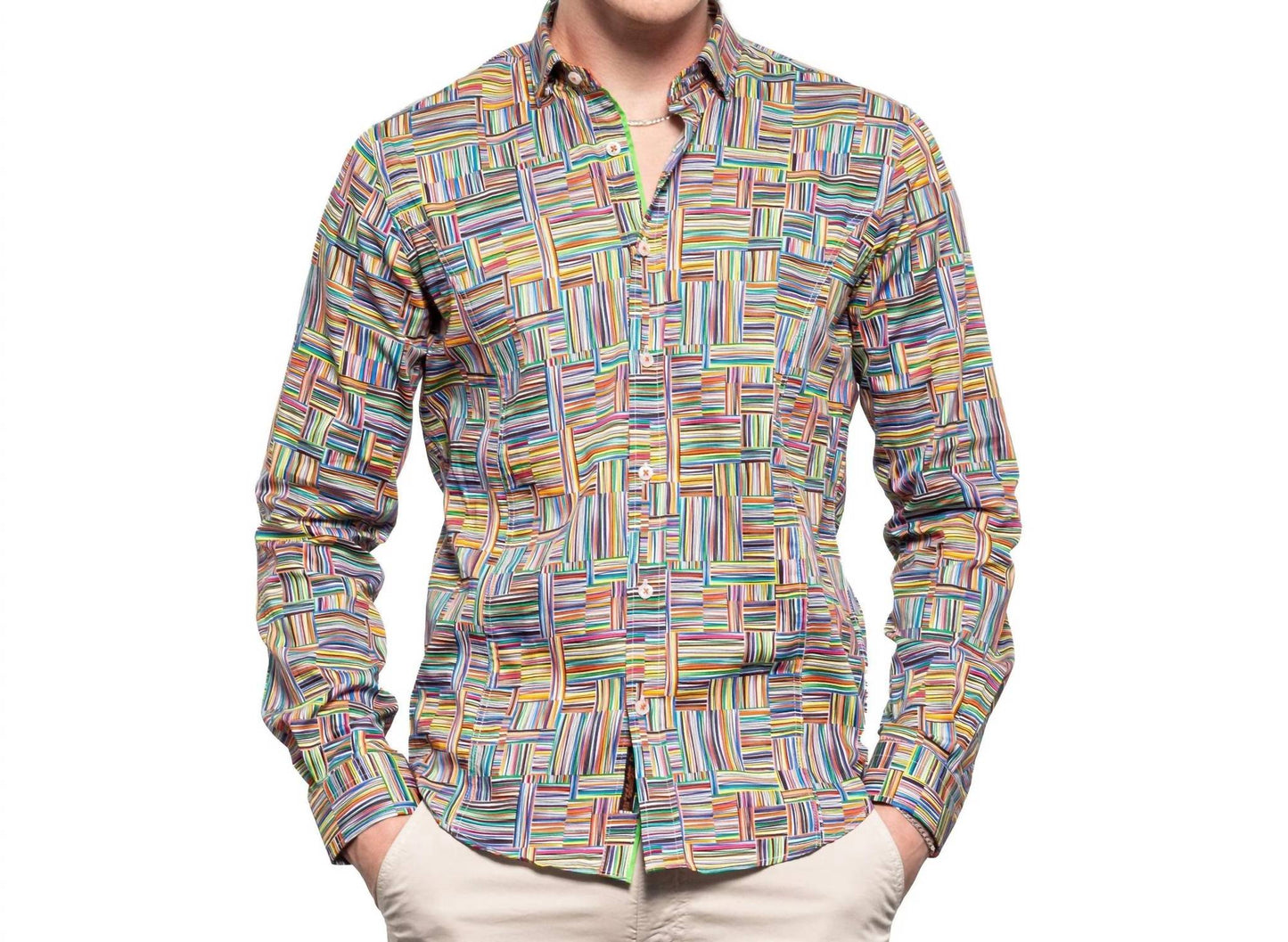 Colored Pencil Button Down Shirt