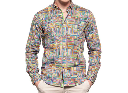 Colored Pencil Button Down Shirt
