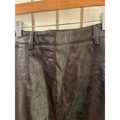 Women's Faux Leather Midi Skirt