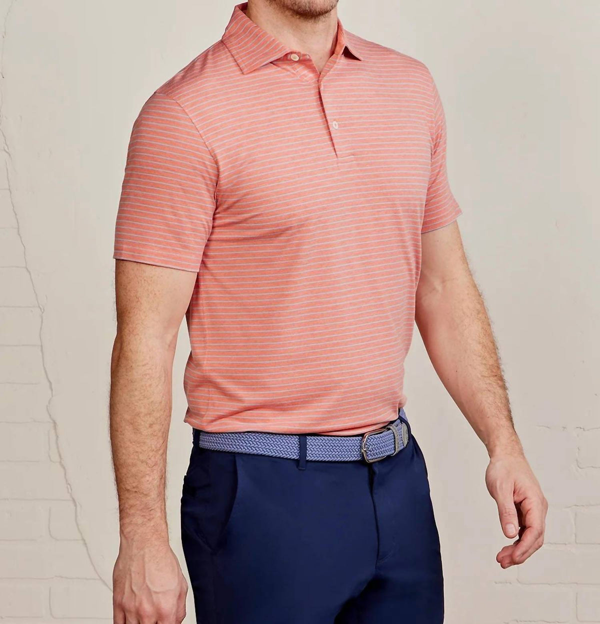 Brookline Stripe Cloud Polo