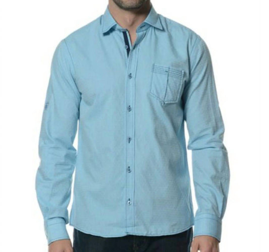 Jacquard Button Down Shirt With Pocket