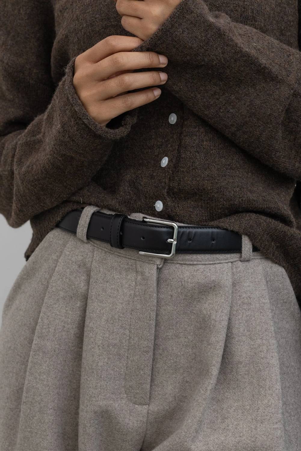 Women's Classic Leather Square Belt