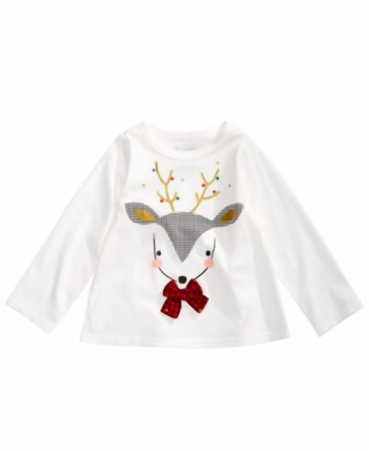 Infant Boys Reindeer Applique T-shirt