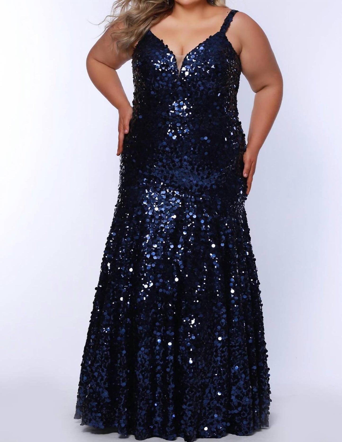 Sequin Mermaid Maxi Dress - Plus