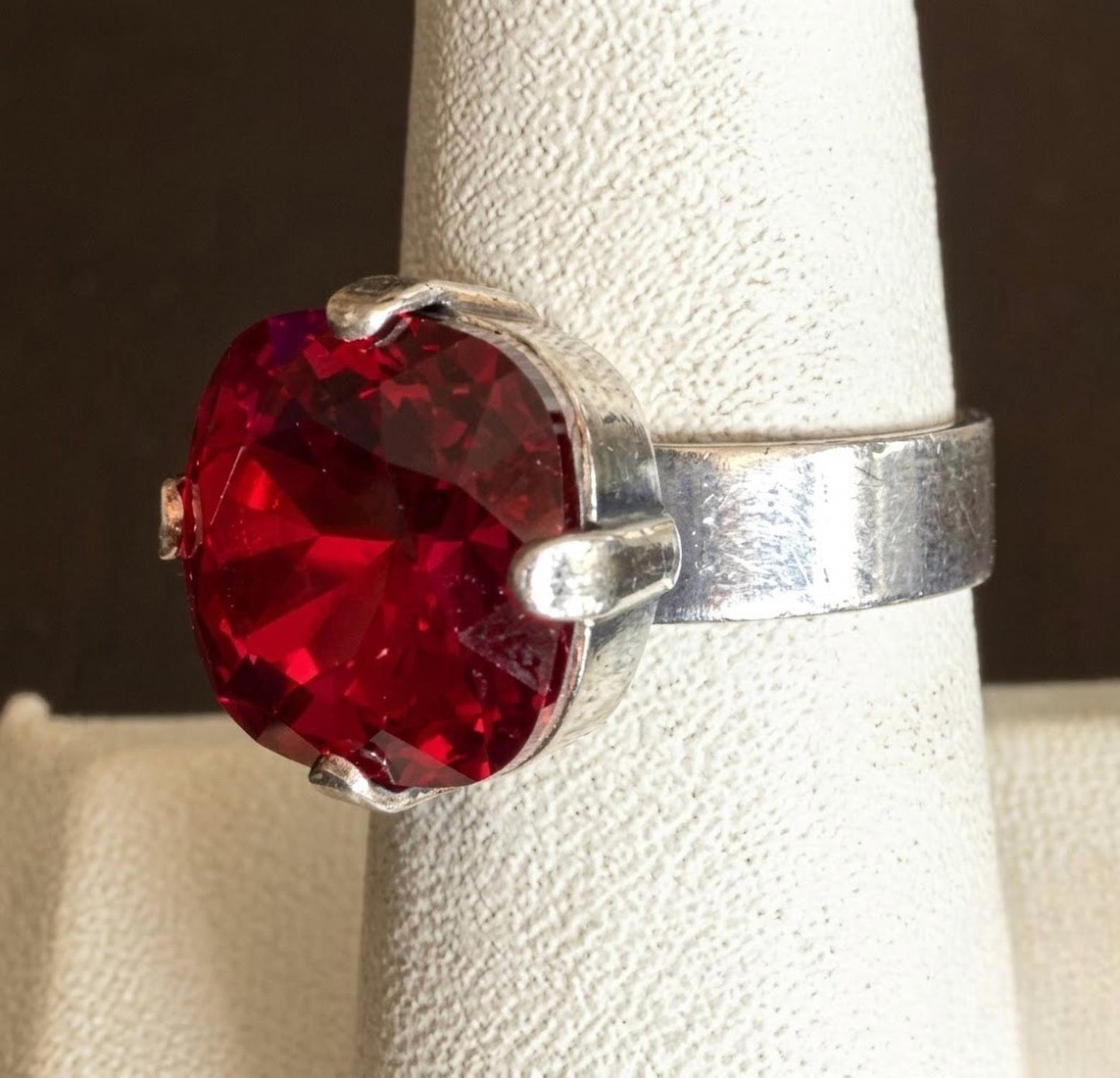 Women's Faceted Crystal Ring