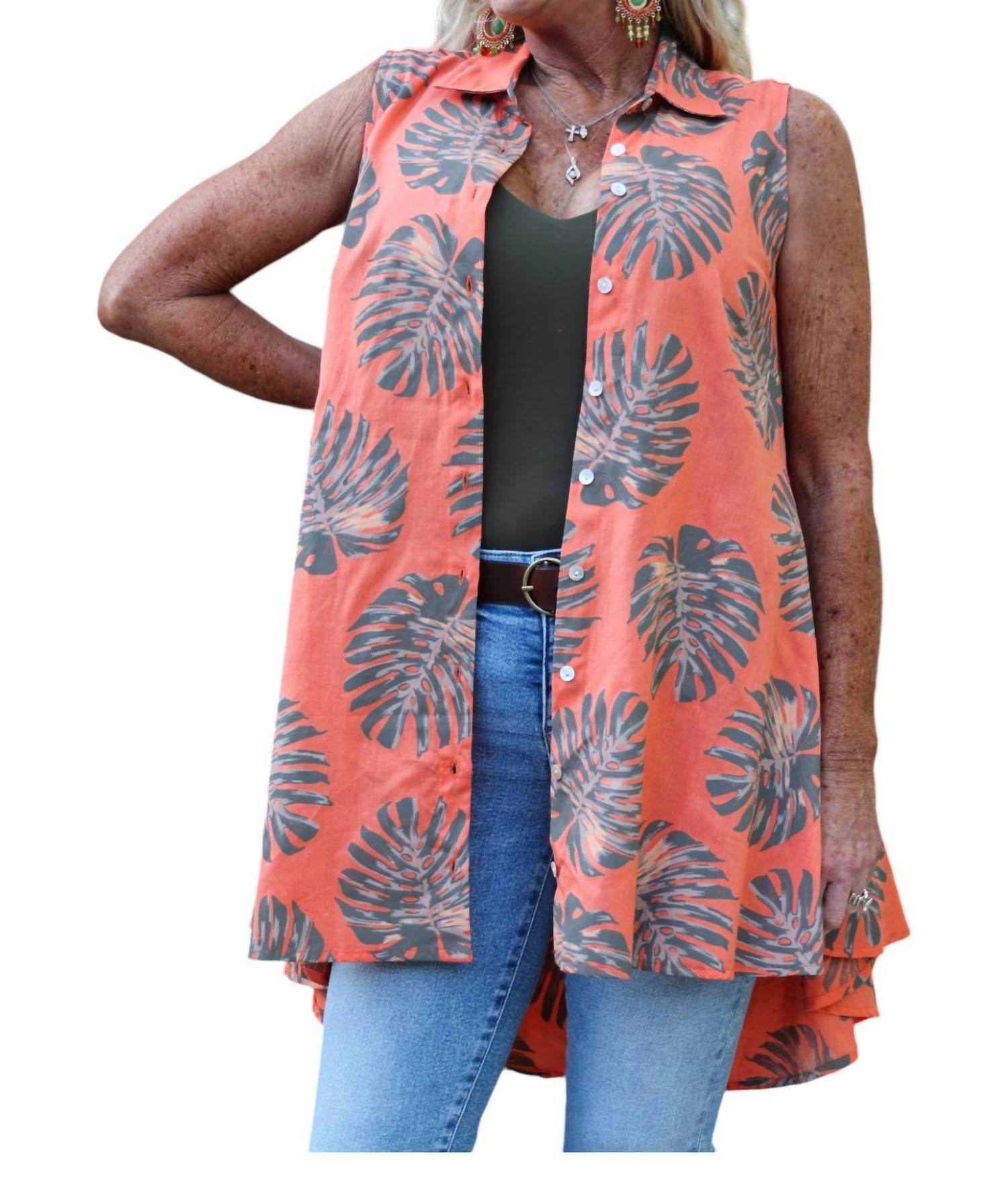 Nu-Look - Palm Leaf High Low Top - Rack Hunt -