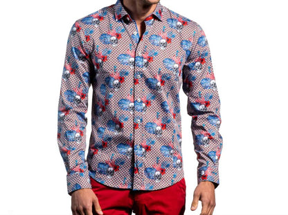 Hibiscus Haunt Button Down Shirt