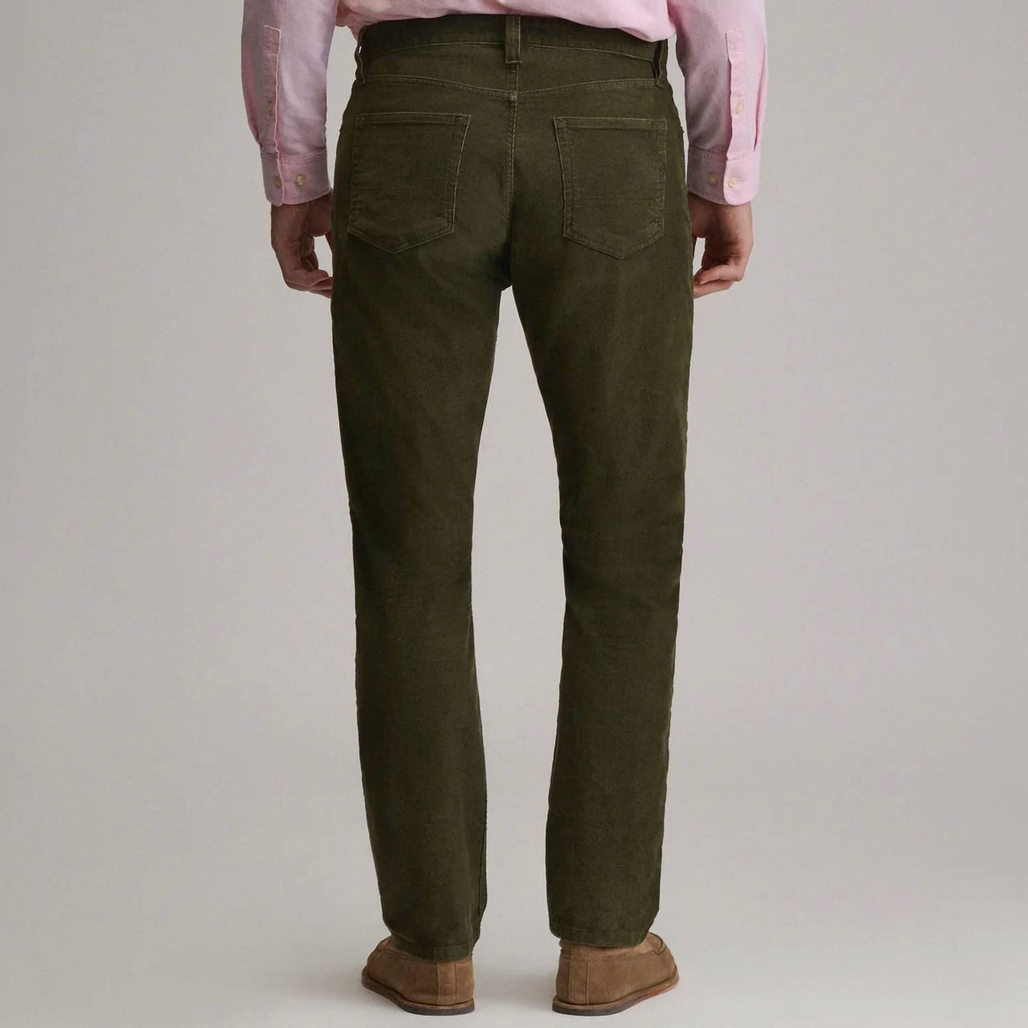 Straight Fit Stretch Cotton Corduroy Pants