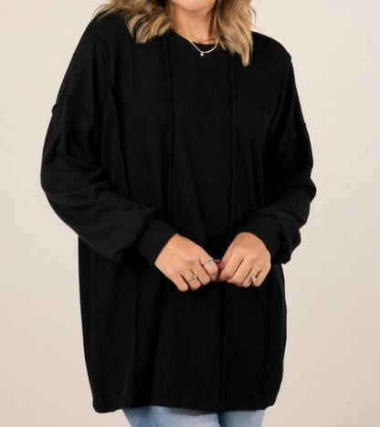 Elise Ribbed Long Sleeve Top