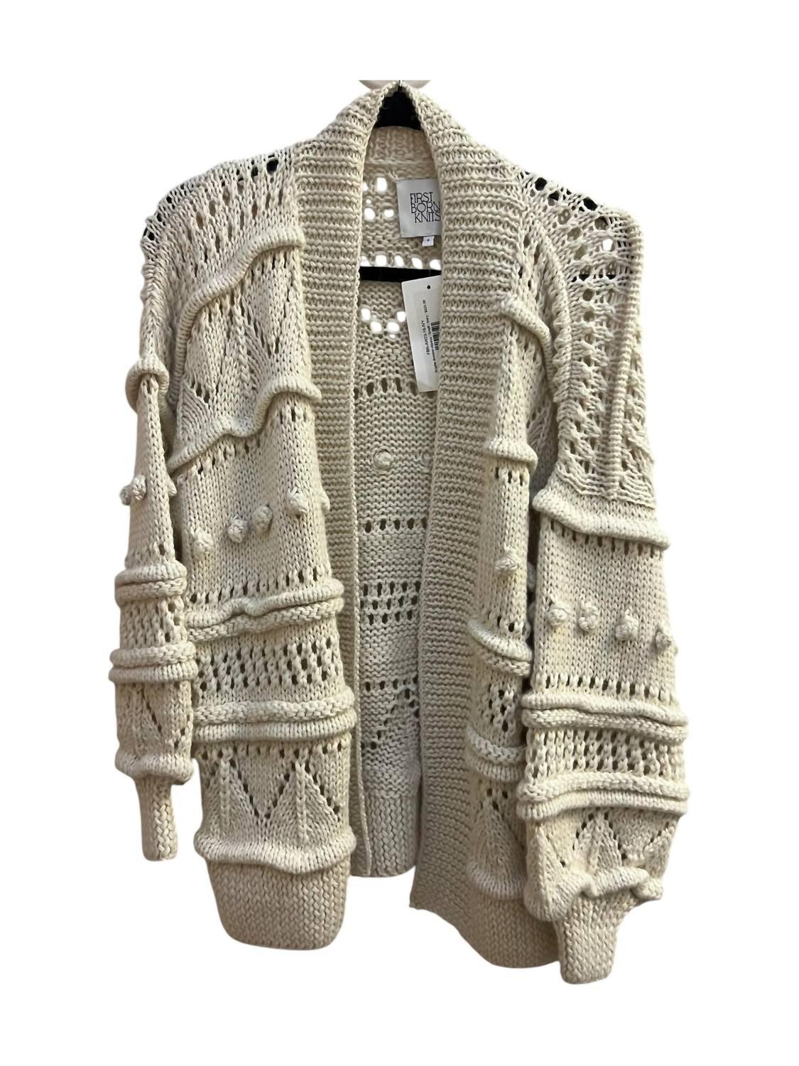 First Born Knits - Open-knit Brigitte Bomber Cardigan - Rack Hunt