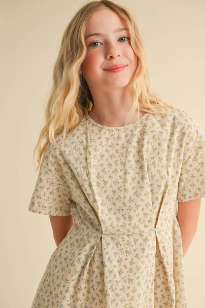 Girl's Drop Shoulder Mini Dress