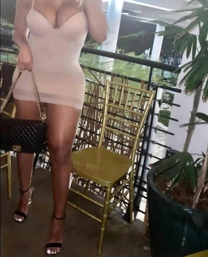 Coming Outside To Play Bodycon Revealing Mini Slip Dress