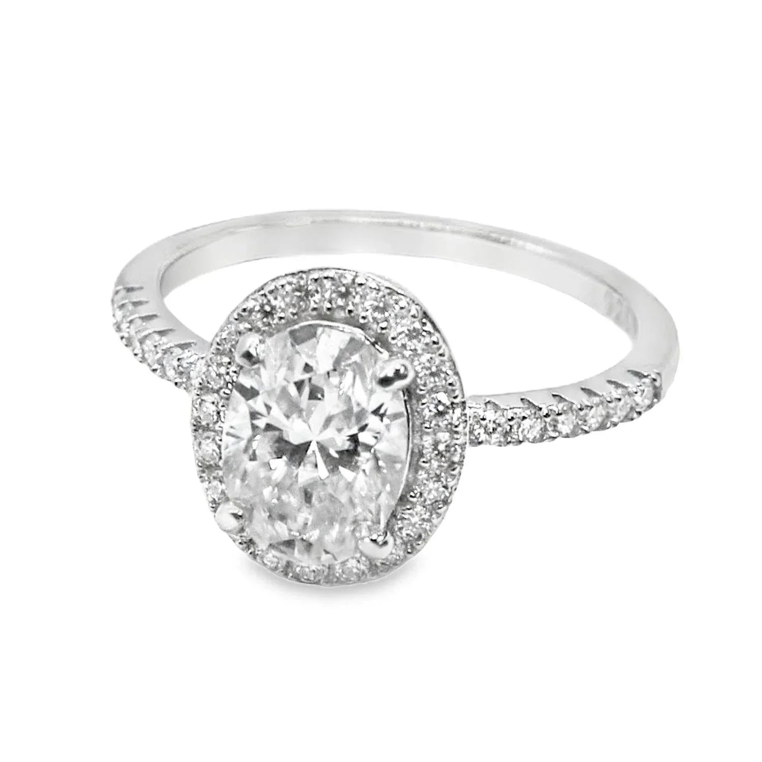Allyanna Gifts - Women's Oval Moissanite With Halo Ring - Rack Hunt