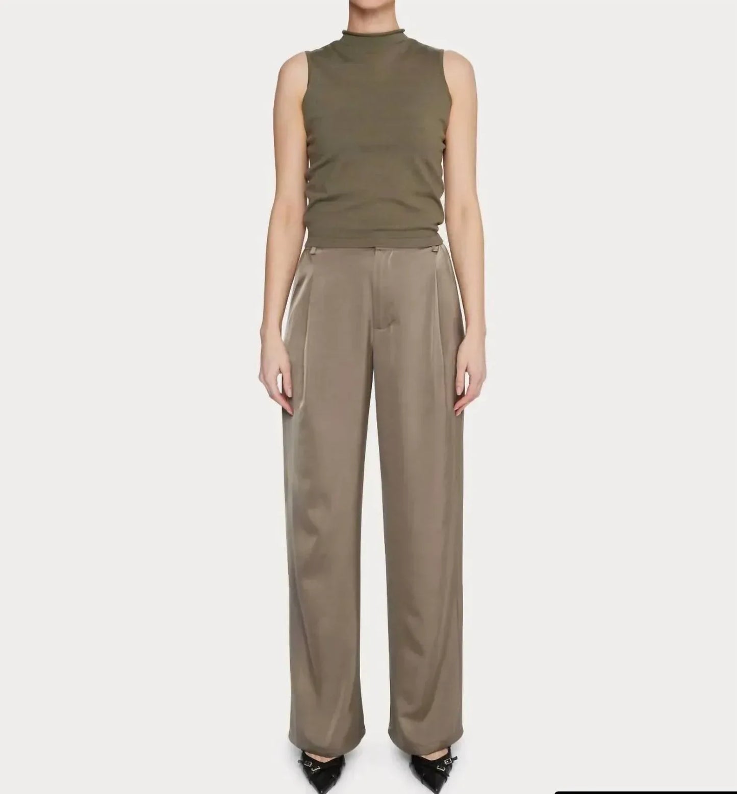 Amanda Maria - Satin Wide Leg Pants - Rack Hunt