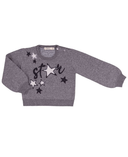 Girl's Star Intarsia Knit Sweater
