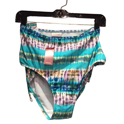 Women's Tummy Panel Hip Thigh Concealer Swim Bikini Bottom - Plus