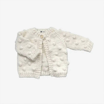 Kid's Popcorn Knit Cardigan Sweater