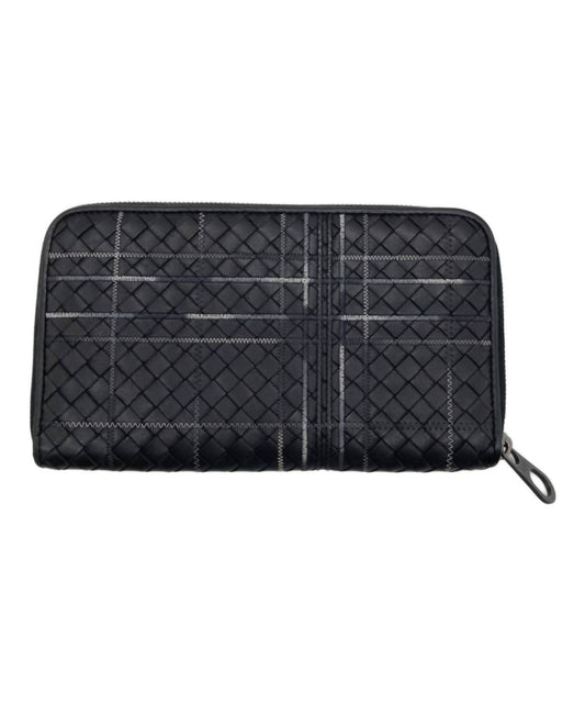 Men's Metropolis Intrecciato Leather Continental Zip Wallet