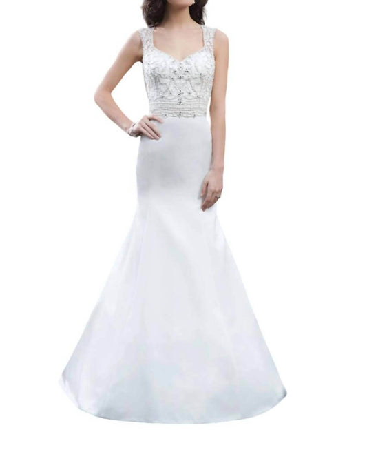 Justin Alexander - Satin Trumpet Dress - Rack Hunt -