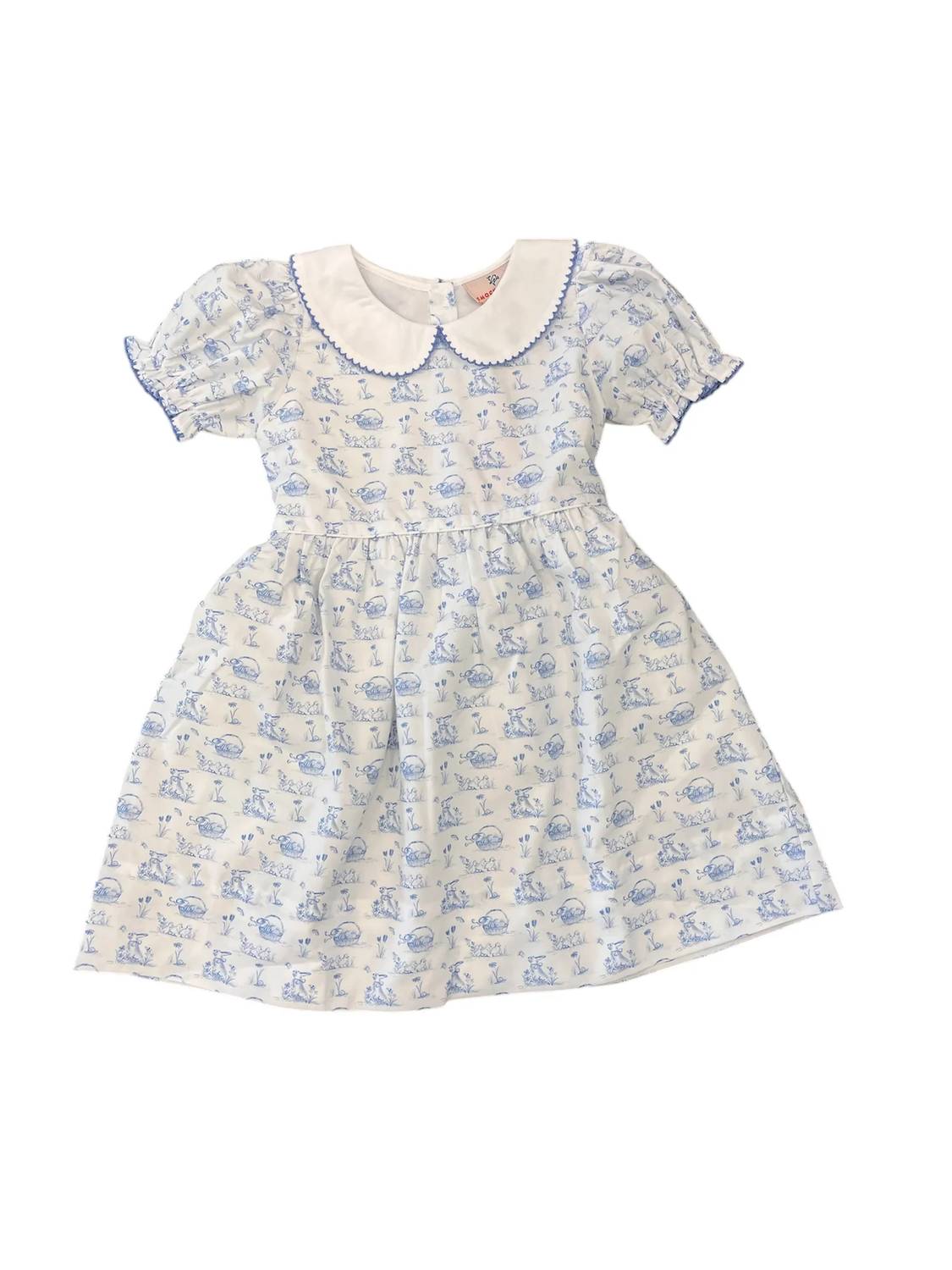 Girls Bunny Toile Dress