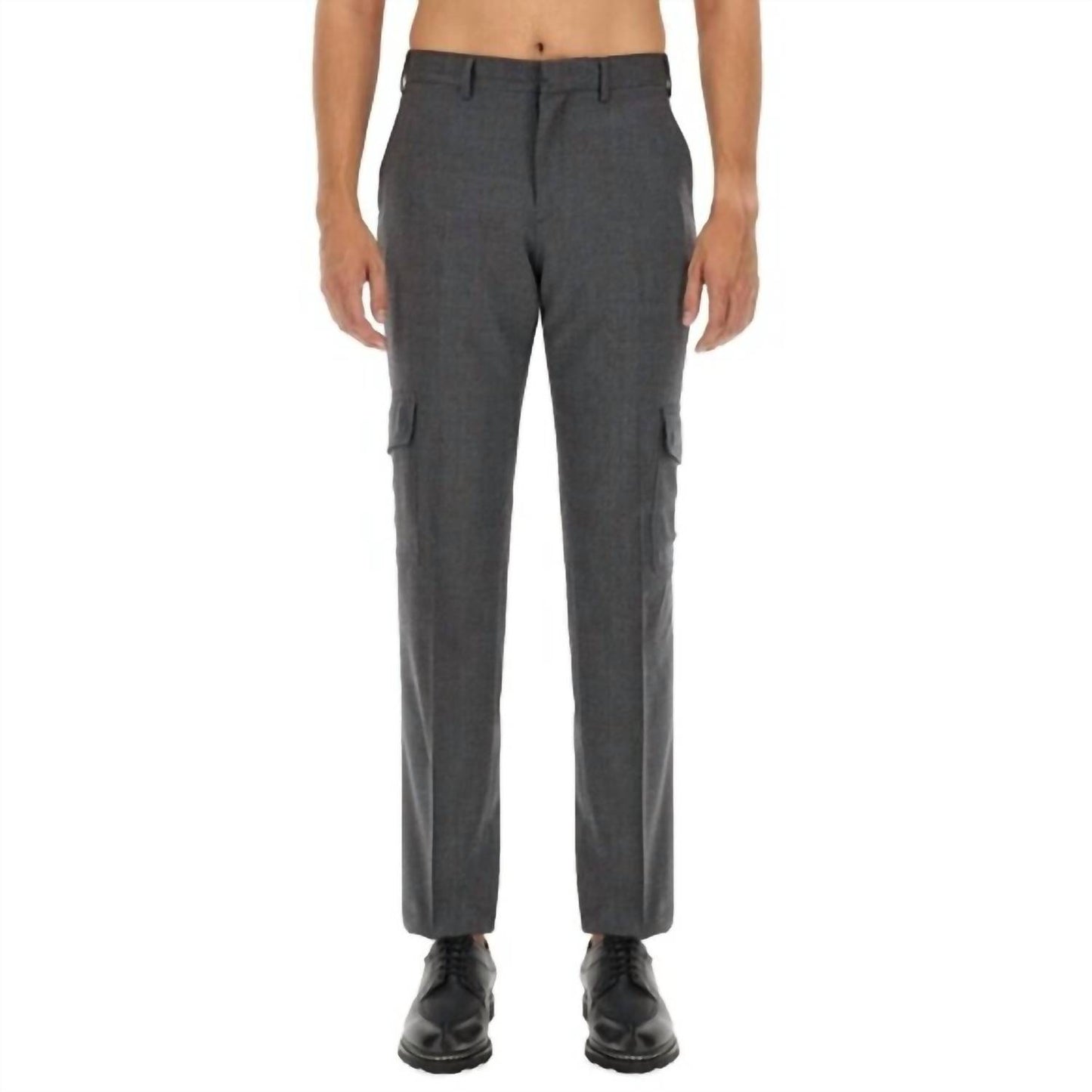 Men's Tailored Wool Trousers Cargo Pants