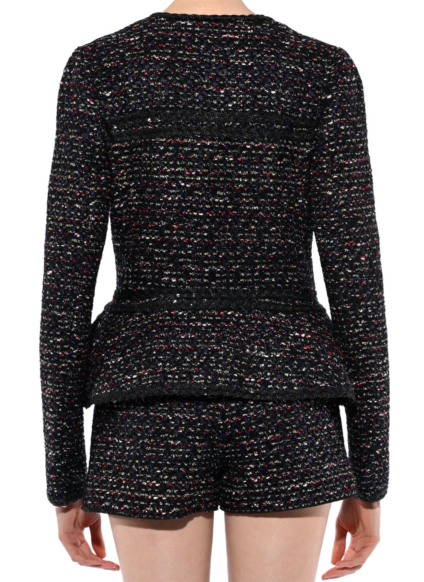 Collarless Boucle Jacket